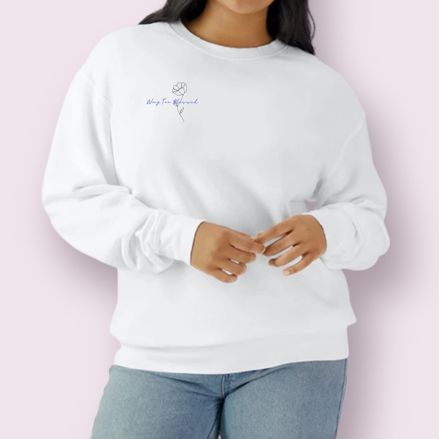 White "Love One Another" Crewneck Unisex